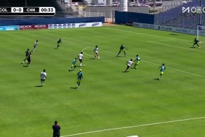 U19国足土伦杯1-0哥伦比亚，刘佳乐闪击依合散扑点
