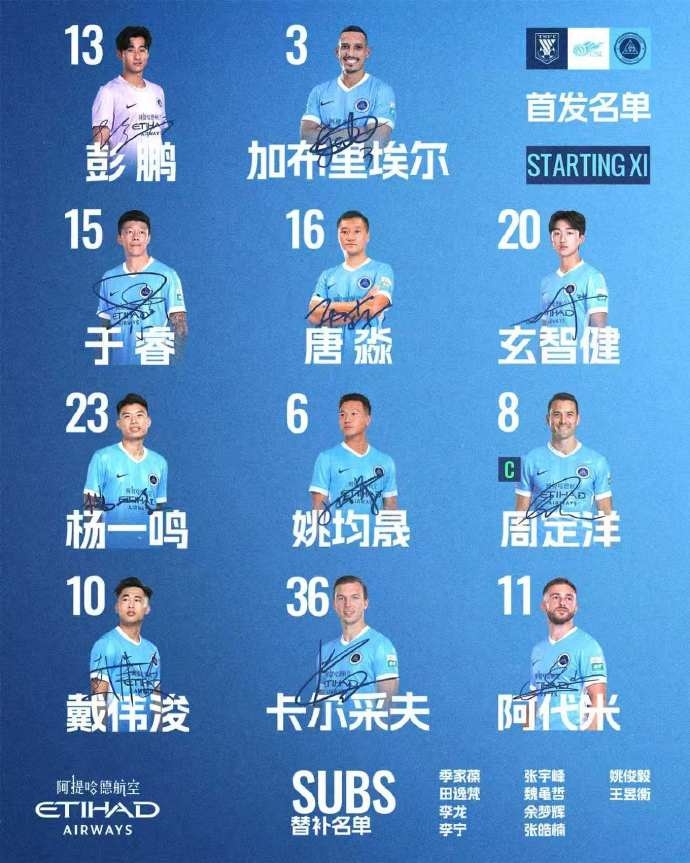 🔥深圳新鹏城客战山东泰山首发阵容出炉!